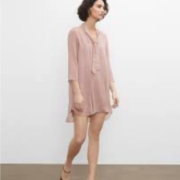 Chic Pink Sheer Dress Club Monaco Silk Pink 6 - Picture 2 of 12